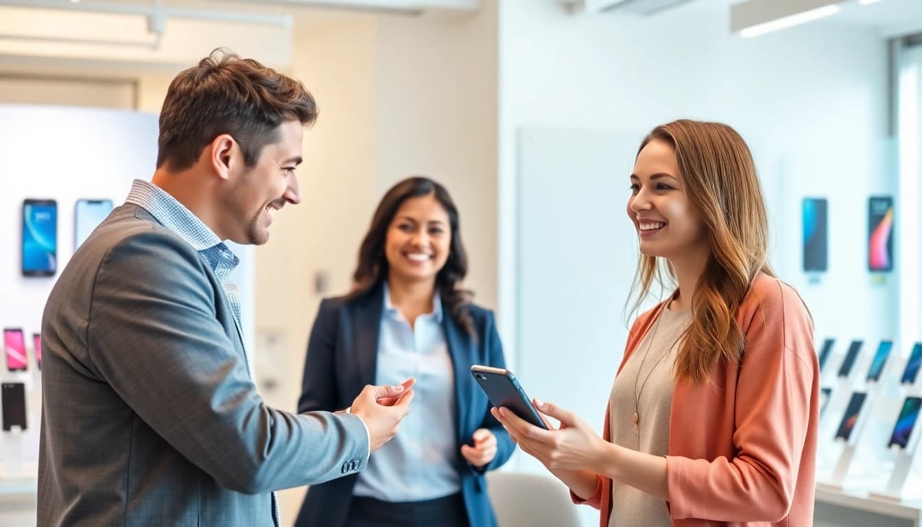 Sell your phone effortlessly with personalized service in a bright, modern office.
