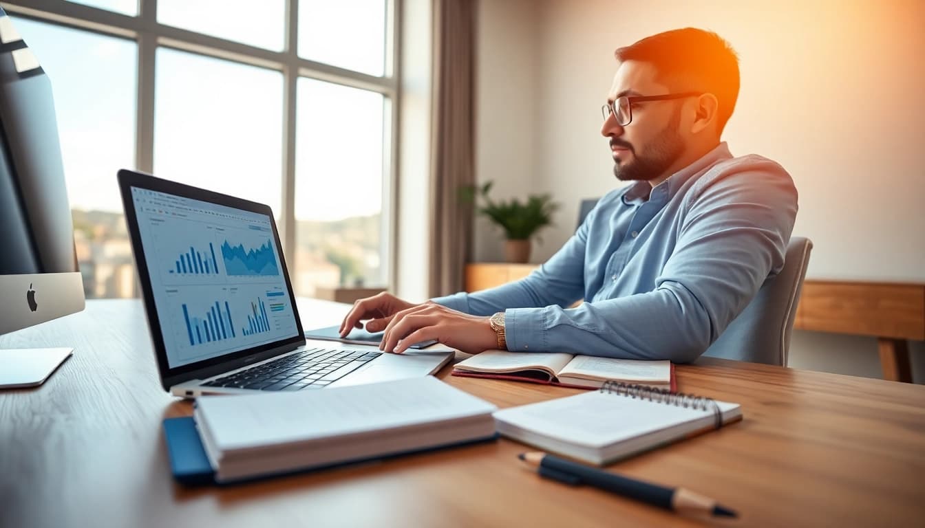Engaged professional exemplifying Editorialge Media principles in a modern workspace.