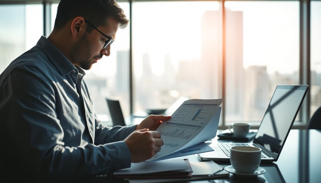 Analyze UBA fraud case in a professional office setting with financial documents.