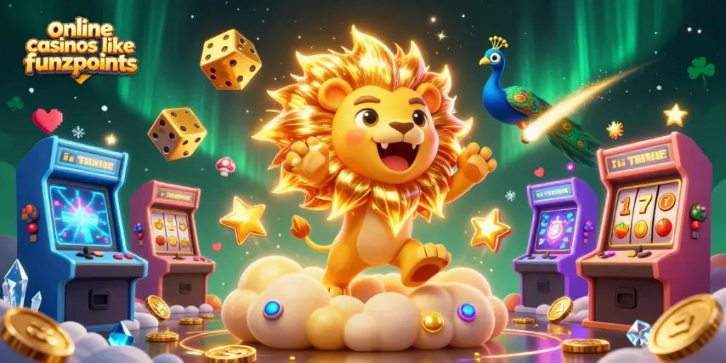 Experience online casinos like funzpoints with vibrant games, golden coins, and exhilarating visuals.