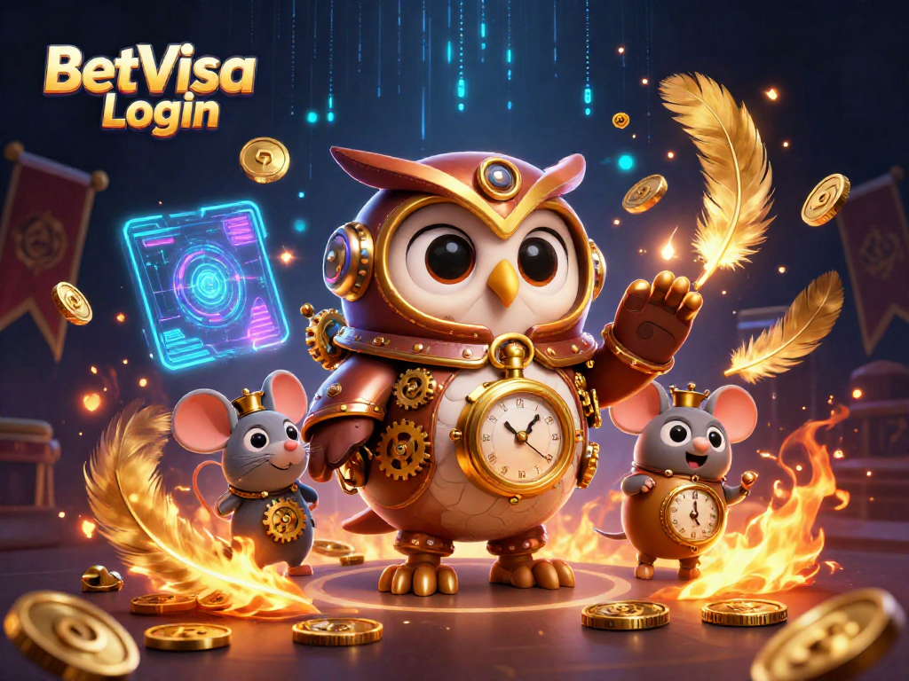 Engage with BetVisa Login through a dynamic 3D casino adventure featuring unique characters and vibrant gambling elements.