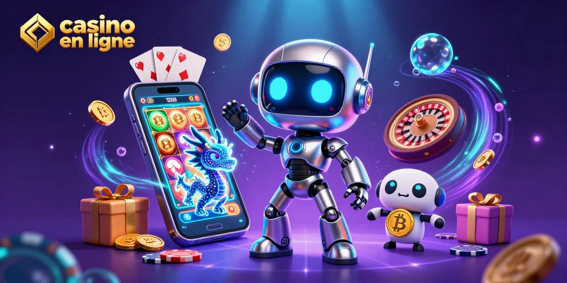 Découvrez le monde du casino en ligne avec des personnages futuristes et des éléments de jeu captivants.