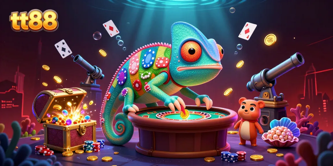 Experience the thrilling world of tt88, where chameleon casino owners engage in vibrant games and treasures.