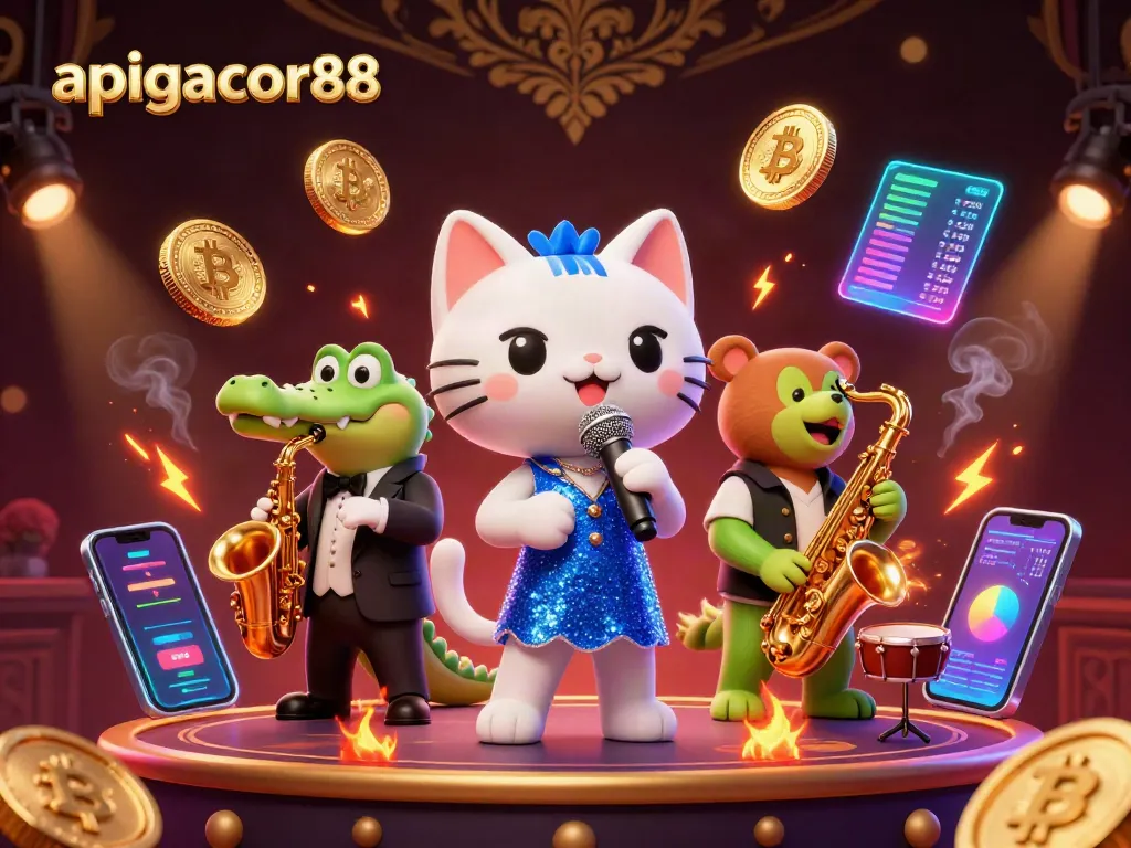 Experience entertainment at apigacor88 with lively characters and dynamic casino elements.
