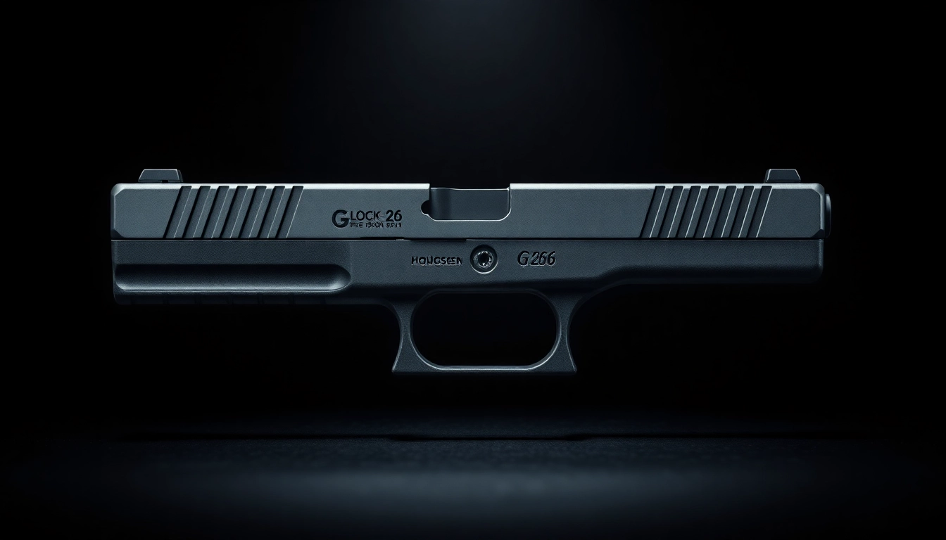 Showcasing an oem glock 26 slide highlighting its precision engineering and quality finish.