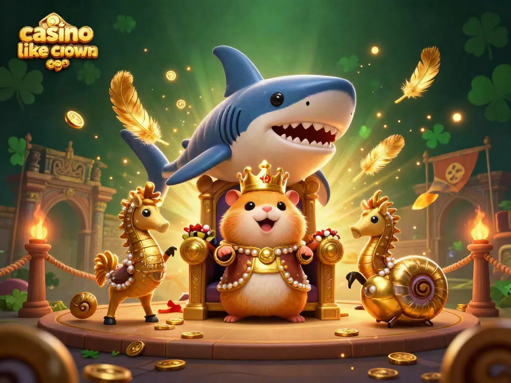 Experience the excitement of casinos like Crown Coins with this vibrant 3D illustration, featuring unique gaming elements.