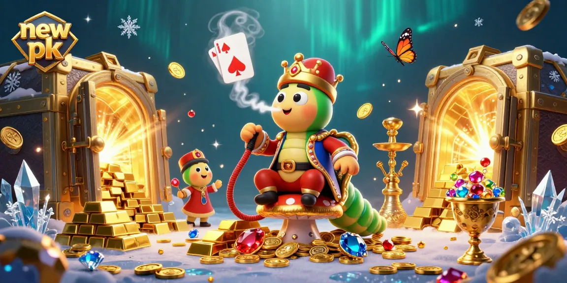 Experience big wins with new pk; an enchanting scene full of riches and vibrant gaming elements.