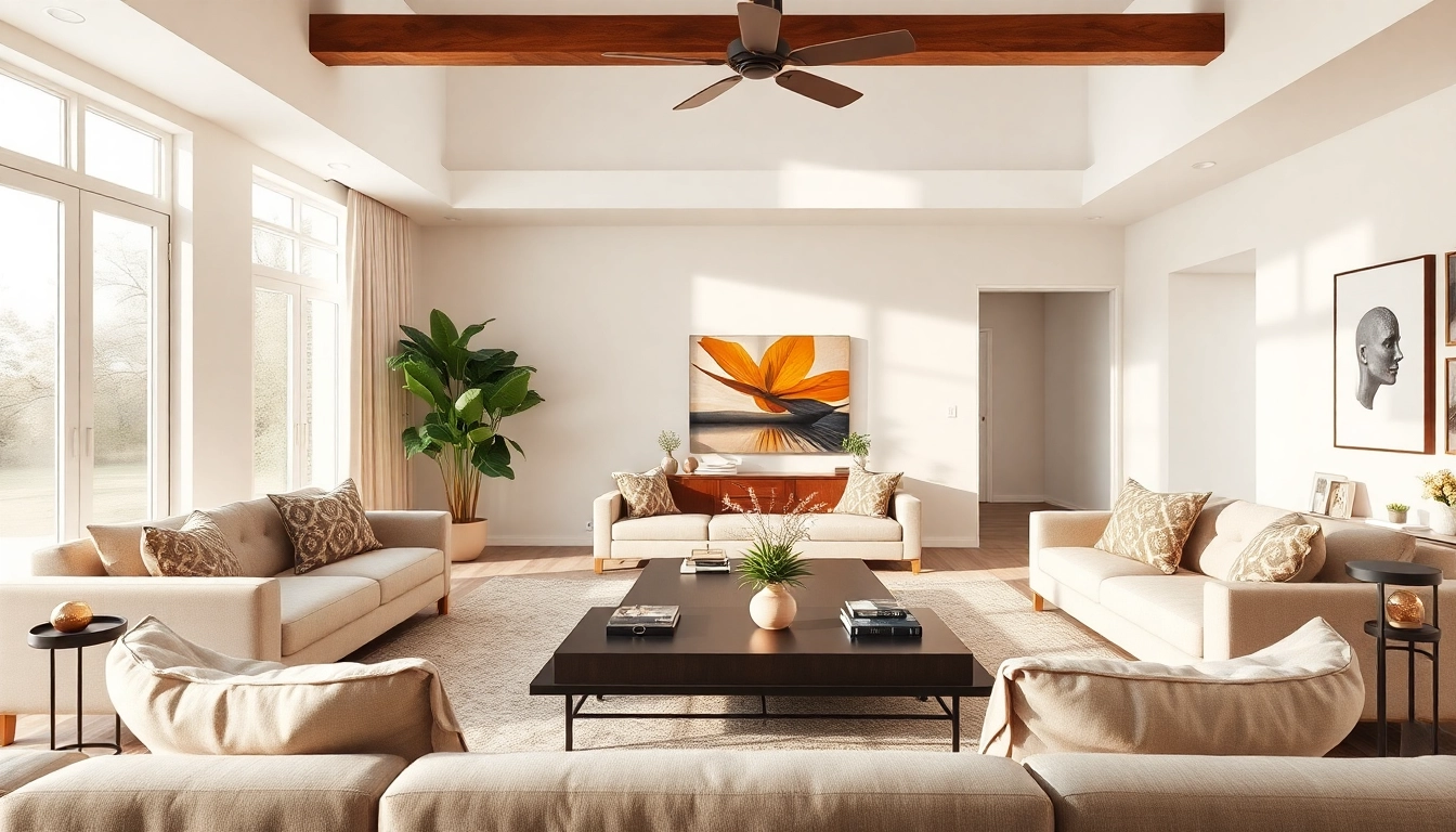 Home improvement project highlighted in a stylish living room setup.