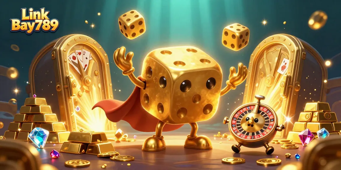 Engage with thrilling gaming dynamics at Link Bay789 featuring exciting dice, treasures, and vibrant casino elements.