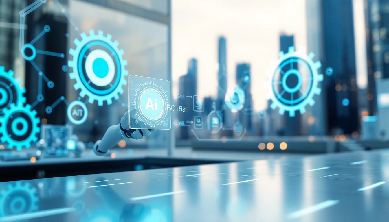 Engaging visualization of Ai Bots with futuristic technology, showcasing innovation and interaction.