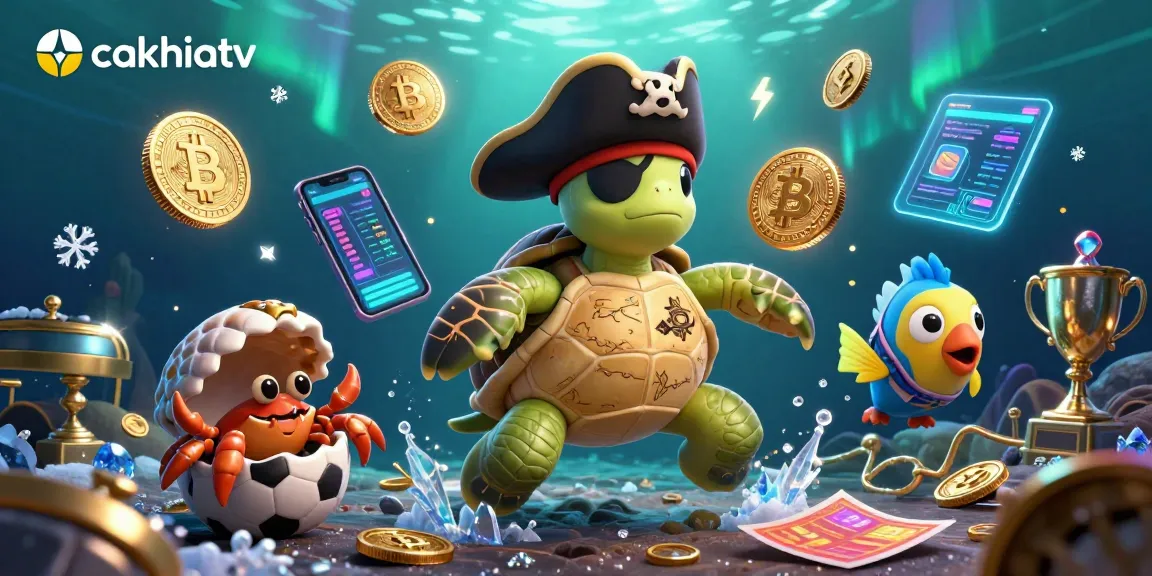 Engage with cakhiatv's vibrant underwater scene showcasing adventure with characters and exciting sports betting elements.