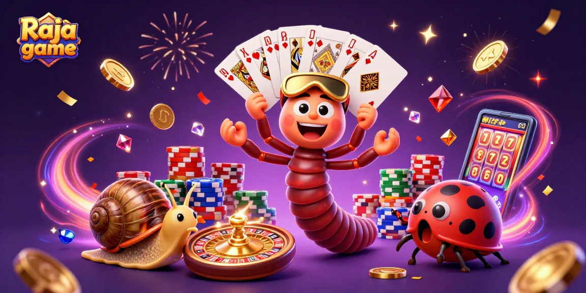 Play exciting games at Raja game with vibrant casino elements and characters.