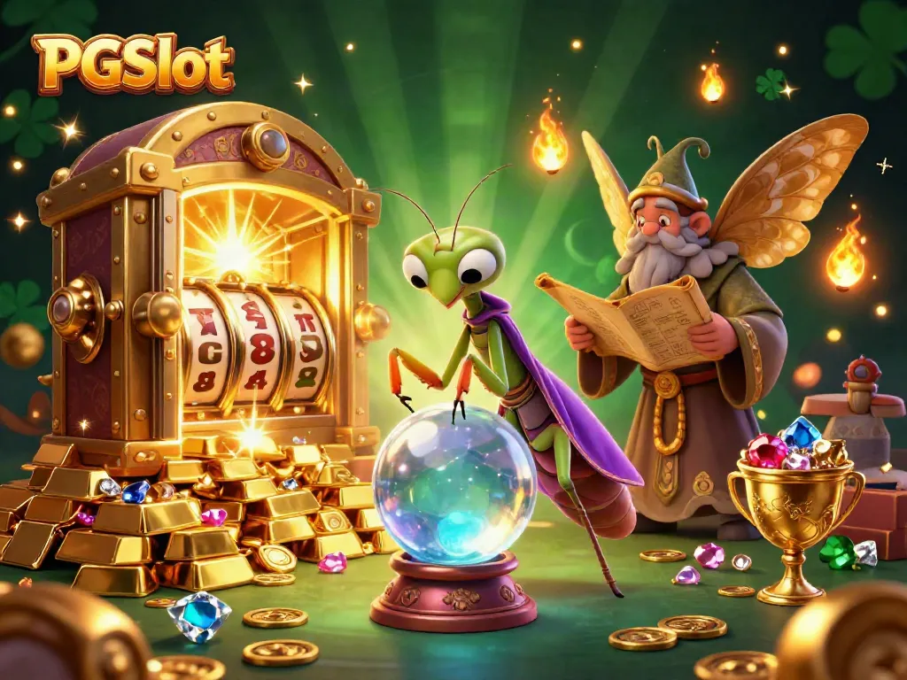 Experience the thrill of PGSlot in this vibrant casino-themed digital illustration.