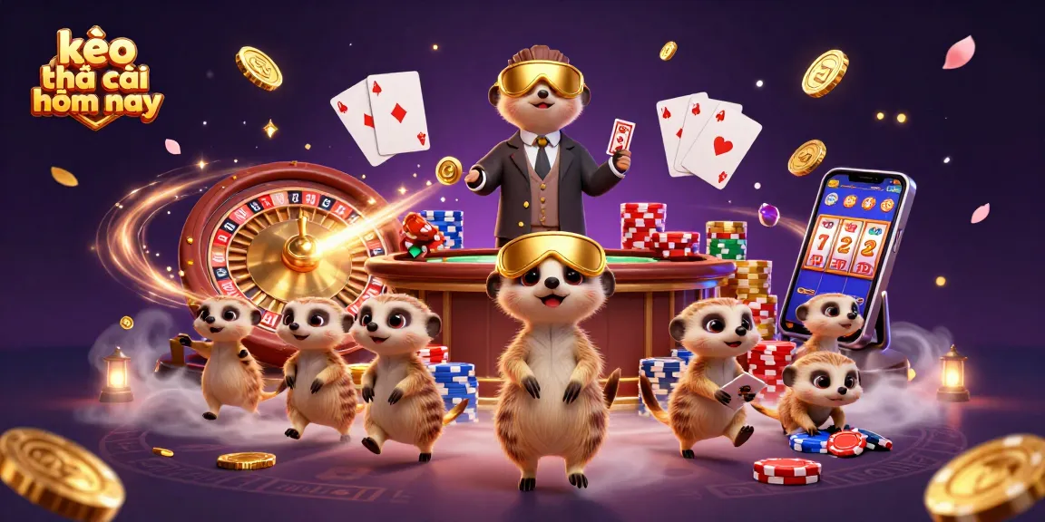 Experience kèo nhà cái hôm nay with lively meerkats operating a vibrant casino scene.