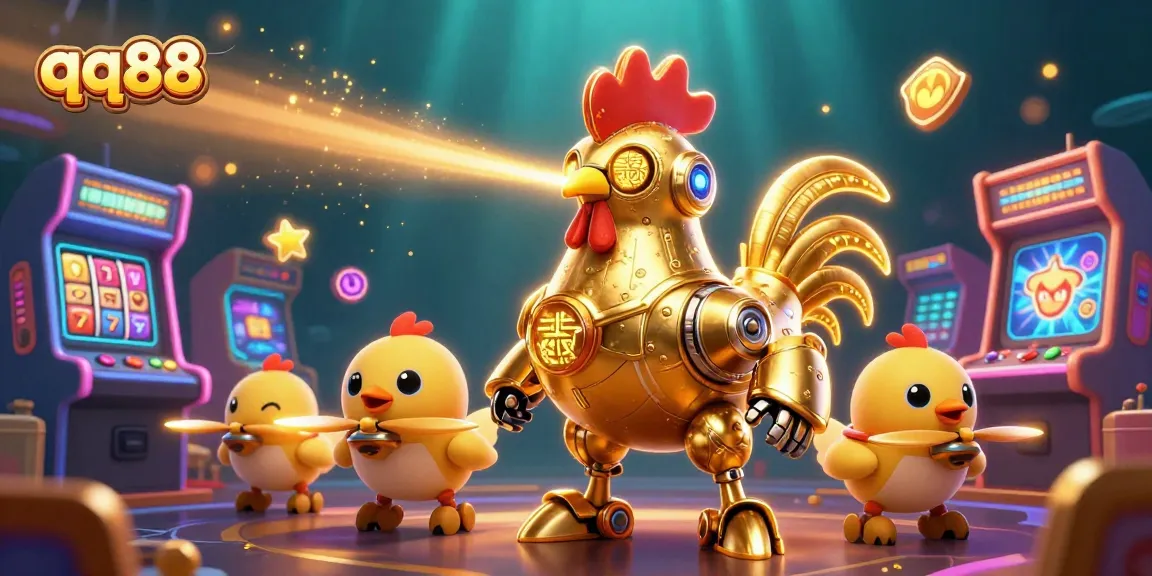 Engage in thrilling gaming adventures with qq88, featuring vibrant 3D casino elements and characters.