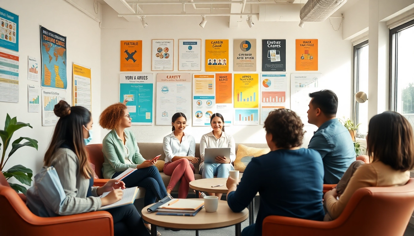 Learn how to find my Perfect career guidance session with a diverse group in a motivational setting.