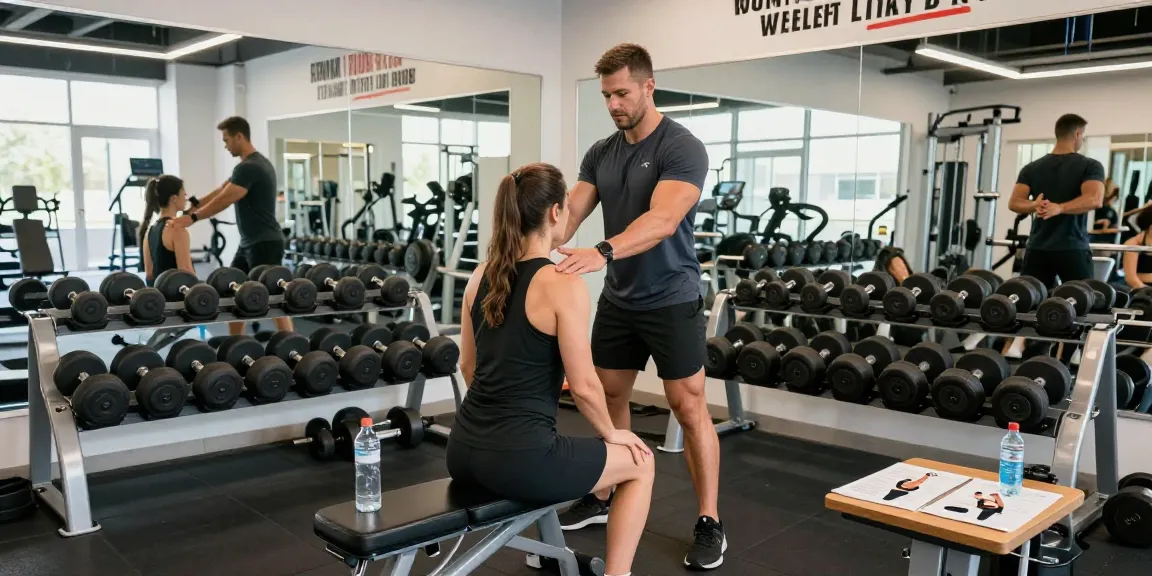 Medi Pharma Steroids training session with a personal trainer demonstrating techniques.