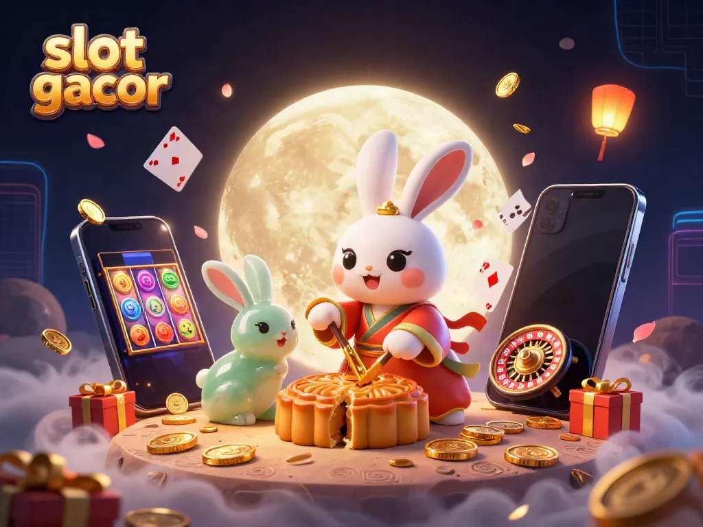 Experience thrilling slot gacor play with a whimsical moon rabbit scene full of action and excitement.