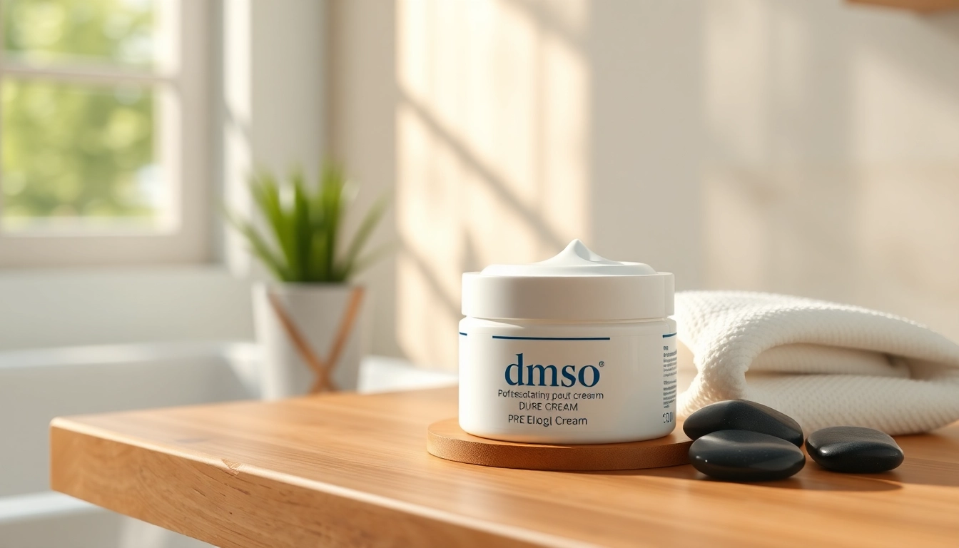 Apply dmso cream for effective skincare relief on dry, irritated skin.
